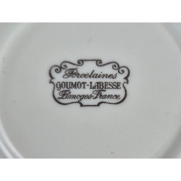Vintage Limoges France Porcelain Goumot Labesse Floral Demitasse Cup Saucer Set - Picture 3 of 10